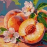 Алмазная мозаика SANTI Персики и цветы 40х40 см на подрамнике