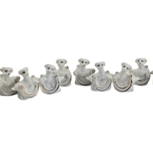 Козочки с подковой фарфоровые (набор 12 шт.) (4.6×3.7×2.5 см) купить в интернет магазине подарков ПраздникШоп