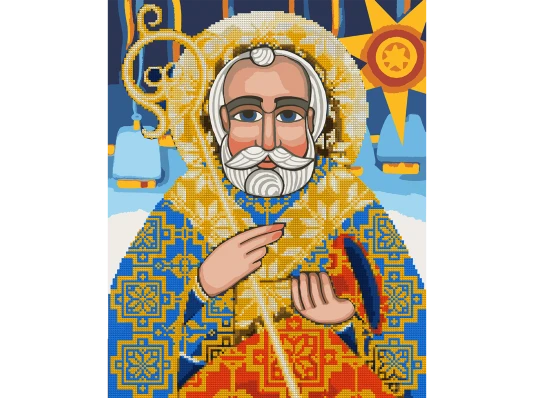 Картина по номерам с алмазной мозаикой SANTI Святой Николай 40*50 см ©mosyakart купить в интернет магазине подарков ПраздникШоп