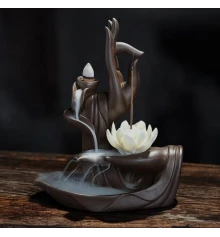 Подставка под благовония Back Flow «Мудра Лотоса» (20.5×17.5×7.3 см) купить в интернет магазине подарков ПраздникШоп