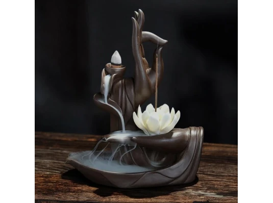 Подставка под благовония Back Flow «Мудра Лотоса» (20.5×17.5×7.3 см) купить в интернет магазине подарков ПраздникШоп
