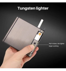 Портсигар с зажигалкой USB (10.6×9.6×2 см) купить в интернет магазине подарков ПраздникШоп