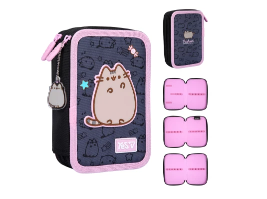 Пенал твердый Yes тройной My Pusheen HP-05 купить в интернет магазине подарков ПраздникШоп