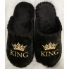 Мужские велюровые тапочки "King"