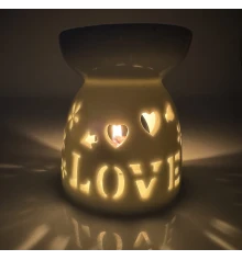 Аромалампа керамическая «Love» (9×7.3×7.7 см) купить в интернет магазине подарков ПраздникШоп