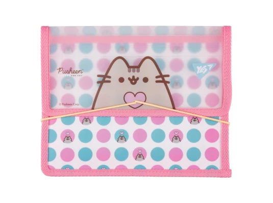 Папка для тетрадей пластиковая Yes Pusheen Heart В5 на резинке купить в интернет магазине подарков ПраздникШоп