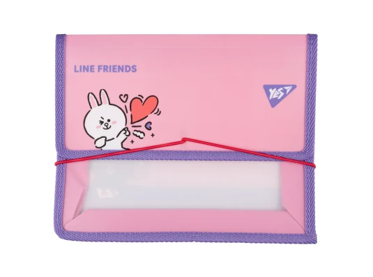 Папка для тетрадей пластиковая Yes Line Friends Cony В5 на резинке купить в интернет магазине подарков ПраздникШоп