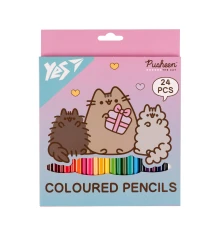 Карандаши цветные Yes Pusheen Stormy and Pip 24 цвета купить в интернет магазине подарков ПраздникШоп