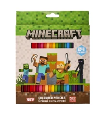 Карандаши цветные Yes Minecraft 24 цвета купить в интернет магазине подарков ПраздникШоп