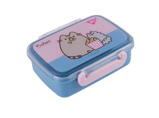 Ланч-бокс Yes Pusheen 420 мл голубо-розовый купить в интернет магазине подарков ПраздникШоп