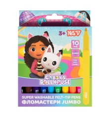 Фломастеры Yes Gabby Dollhouse JUMBO super washable 10 цв. купить в интернет магазине подарков ПраздникШоп