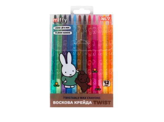 Выкручивающиеся восковые мелки Yes Miffy 12шт купить в интернет магазине подарков ПраздникШоп