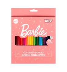 Карандаши цветные Yes Barbie Shiny 24 цвета купить в интернет магазине подарков ПраздникШоп