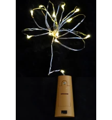 Гирлянда светодиодная Yes! Fun LED "Сork light for bottle", 15 ламп, молочно-белая, 1,60 м купить в интернет магазине подарков ПраздникШоп