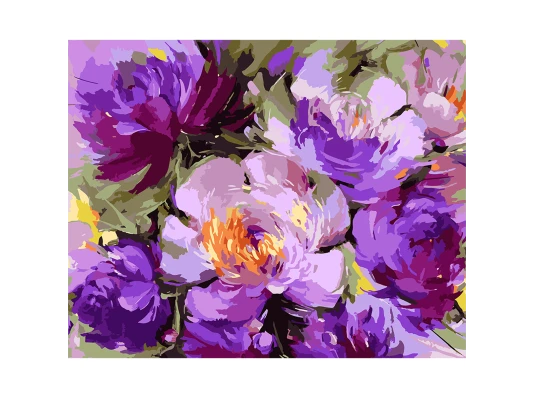 Картина по номерам SANTI Фиолетовые пионы 40*50см ©maryna_hryhorenko__ купить в интернет магазине подарков ПраздникШоп