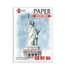 Набор акварельной бумаги SANTI "City", А4, "Paper Watercolor Collection", 18 л, 200г/м2 купить в интернет магазине подарков ПраздникШоп
