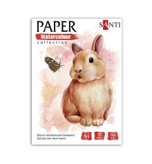 Набор акварельной бумаги SANTI "Animals", А4, "Paper Watercolor Collection", 18 л, 200г/м2 купить в интернет магазине подарков ПраздникШоп