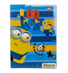 Папка YES Minions А4 c 3 разделителями на резинке купить в интернет магазине подарков ПраздникШоп