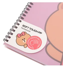 Тетрадь для записей YES В5, 80 л., софт-тач пласт.обл. Line Friends. Choco купить в интернет магазине подарков ПраздникШоп