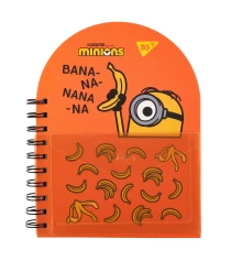 Блокнот Yes В6+ двойная спираль с пластиковым карманом Minions точка купить в интернет магазине подарков ПраздникШоп