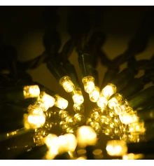 Электрогирлянда Novogod‘ko уличная, 65 LED, IP65, белый теплый, зеленый провод, 12,25м, ка купить в интернет магазине подарков ПраздникШоп