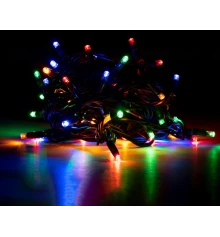 Электрогирлянда Novogod‘ko уличная, 65 LED, IP65, многоцветная, зеленый провод, 12,25м, ка купить в интернет магазине подарков ПраздникШоп