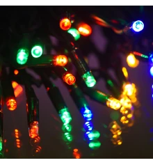 Электрогирлянда Novogod‘ko уличная, 65 LED, IP65, многоцветная, зеленый провод, 12,25м, ка купить в интернет магазине подарков ПраздникШоп