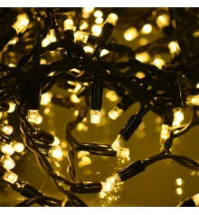 Электрогирлянда Novogod‘ko уличная Бахрома, 150 LED, IP65, бел.тепл., черный провод, 5,5м, купить в интернет магазине подарков ПраздникШоп