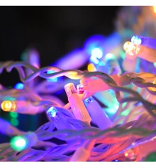 Электрогирлянда Novogod‘ko уличная Бахрома, 80 LED, IP65, многоцветная, белый провод, 5,5м купить в интернет магазине подарков ПраздникШоп