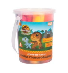 Мел цветной Yes Jurassic World Kids JUMBO 8 штук неон в ведре купить в интернет магазине подарков ПраздникШоп