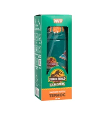 Термос Yes Jurassic World.Kids 420 мл с запасной трубочкой и щеточкой купить в интернет магазине подарков ПраздникШоп