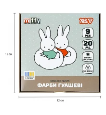 Краски гуашевые Yes Miffy 9 цветов 20 мл купить в интернет магазине подарков ПраздникШоп
