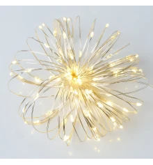 Электрогирлянда Yes! Fun Нить на медной проволоке 100 LED тепло-белая 10 м статич USB купить в интернет магазине подарков ПраздникШоп