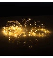 Электрогирлянда Yes! Fun Нить на медной проволоке 100 LED тепло-белая 10 м статич USB купить в интернет магазине подарков ПраздникШоп