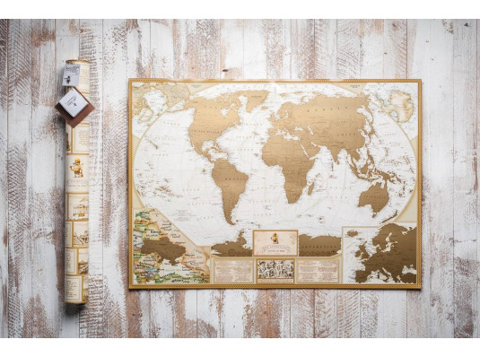 Скретч карта мира My Antique Map с увеличенными картами Европы и Украины на английском языке купить в интернет магазине подарков ПраздникШоп