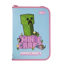 Папка факультативная Yes Minecraft.Spring A4+ пластиковая на молнии с внутр карманом купить в интернет магазине подарков ПраздникШоп