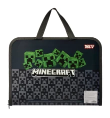 Папка-портфель Yes Minecraft Creepers FC на молнии с тканевыми ручками купить в интернет магазине подарков ПраздникШоп