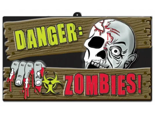 Баннер "Зомби Опасность" купить в интернет магазине подарков ПраздникШоп