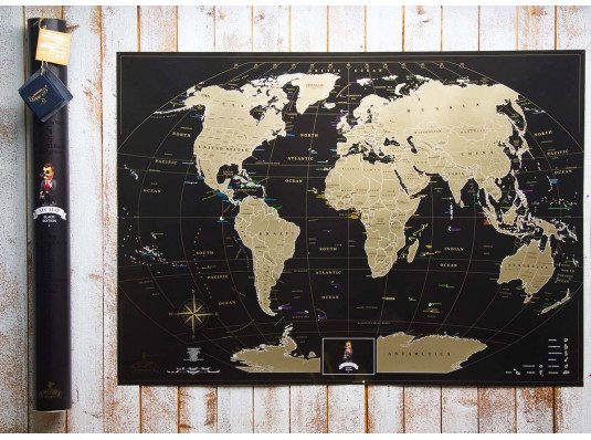 Скретч карта світу My Map Black Edition купить в интернет магазине подарков ПраздникШоп