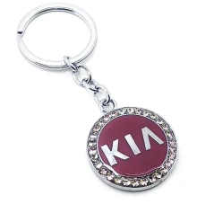 Брелок автомобильный (U)«Kia» бордовый купить в интернет магазине подарков ПраздникШоп
