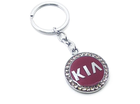 Брелок автомобильный (U)«Kia» бордовый купить в интернет магазине подарков ПраздникШоп