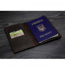 Обложка для паспорта 2.0 "Карбон" Орех (КОЖА) купить в интернет магазине подарков ПраздникШоп