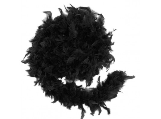 Боа из перьев, черное  50 г. купить в интернет магазине подарков ПраздникШоп