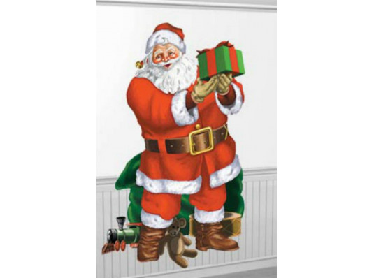 Декорация Санта с подарками 165x85см купить в интернет магазине подарков ПраздникШоп