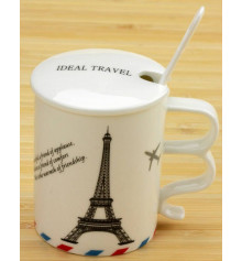Чашка Ideal travel "Bonjour Paris" купить в интернет магазине подарков ПраздникШоп