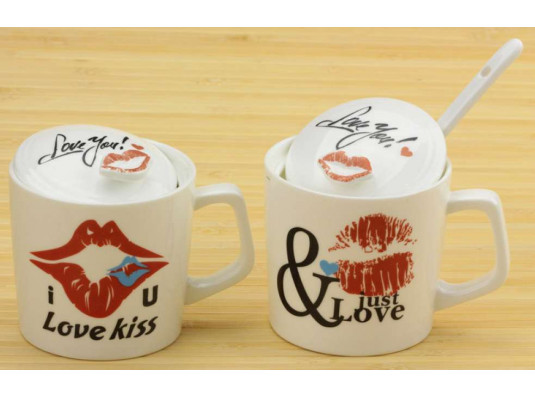 Чашка "Губы - kiss" купить в интернет магазине подарков ПраздникШоп