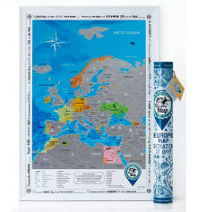 Скретч-карта європи Discovery Map of Europe англійською мовою купить в интернет магазине подарков ПраздникШоп