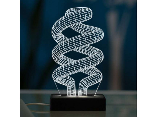 3D светильник "Спираль" купить в интернет магазине подарков ПраздникШоп