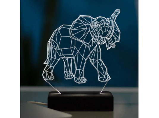 3D светильник "Слон" купить в интернет магазине подарков ПраздникШоп