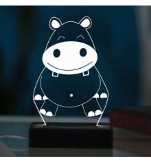 3D светильник "Бегемот" купить в интернет магазине подарков ПраздникШоп